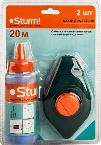 Отбивочный шнур Sturm 2025-02-CL20 20м, с красящим порошком