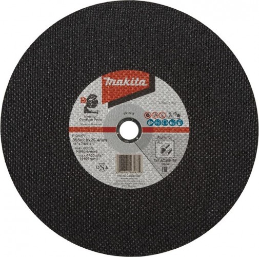 Отрезной круг по алюминию AC30P MAKITA 355х2,8х25,4 мм. E-04977-5 E-04977-5