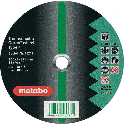 Отрезной круг по камню METABO 150x3,0x22,23 мм прямой С30 616449000