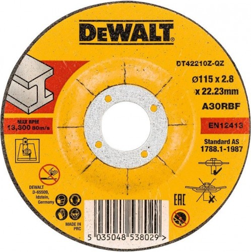 Отрезной круг по металлу DeWALT 115х3x22.2 мм A24RBF DT42210Z-QZ DT42210Z-QZ