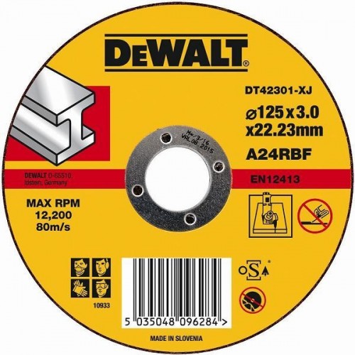 Отрезной круг по металлу DeWALT 125х2.8x22.2 мм A24RBF DT42310Z-QZ DT42310Z-QZ