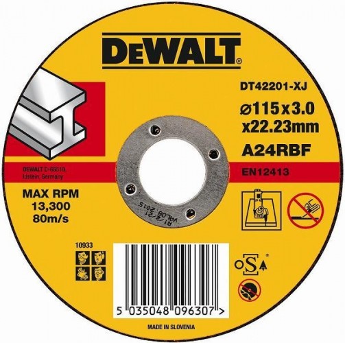 Отрезной круг по металлу DeWALT 115х3x22.2 мм DT42201-XJ DT42201-XJ