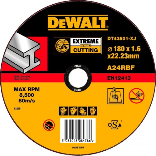 Отрезной круг по металлу DeWALT 180х1.6x22.2 мм Extreme DT43501-XJ DT43501-XJ
