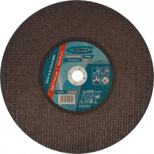 Отрезной круг по металлу GROSS 74394 355x3,5x25,4 мм
