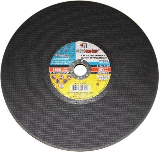 Отрезной круг по металлу ЛУГА 355х4,0х25,4 A 24 R BF (14А БУ) 100 2 Д/РЕЛЬС ручн. круг отр. м D11003552540060