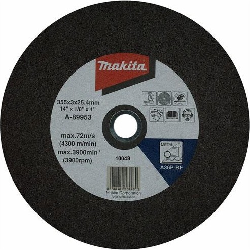 Отрезной круг по металлу MAKITA 355х25.4х3 мм  (В-14510-5) (B-23195-25) B-14510-5