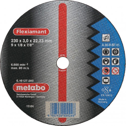 Отрезной круг по металлу METABO 230x3,0x22,23 мм A30R Flexiamant 616127000