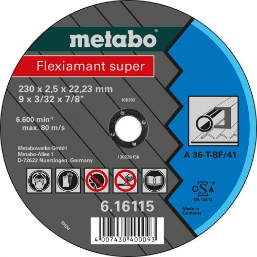 Отрезной круг по металлу METABO 125x2,0x22,23 мм А36Т Flexiamant S 616107000