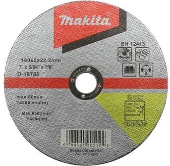 Отрезной круг по нержавеющей стали WA36R MAKITA 180х2х22,23 мм WA36R D-18786 D-18786