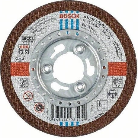 Отрезной круг по нержавеющей стали BOSCH 100х1,2х22 мм A46Q-BF SDS-PRO 2608600700