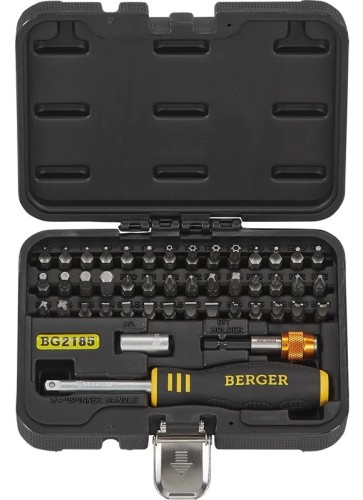 Отвертка BERGER BG2185 биты в кейсе 45 пр.