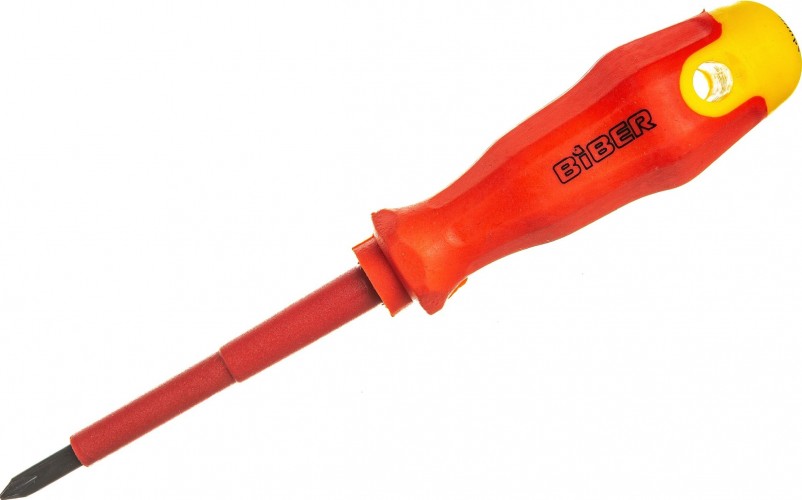 Отвертка диэлектрическая Biber 85596 PH 1х75мм тов-079418