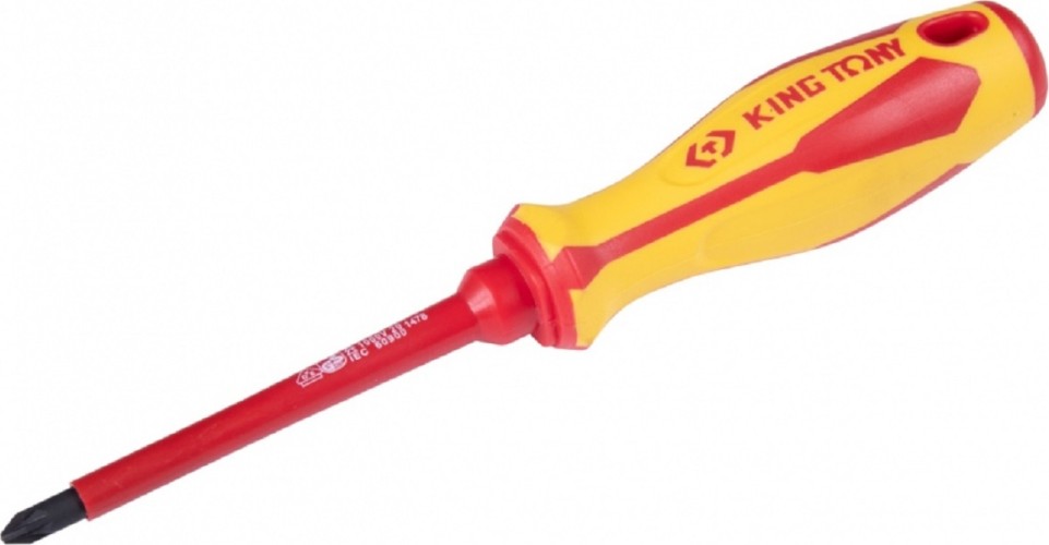 Отвертка диэлектрическая  KING TONY 14780204 PZ2 х 100 мм