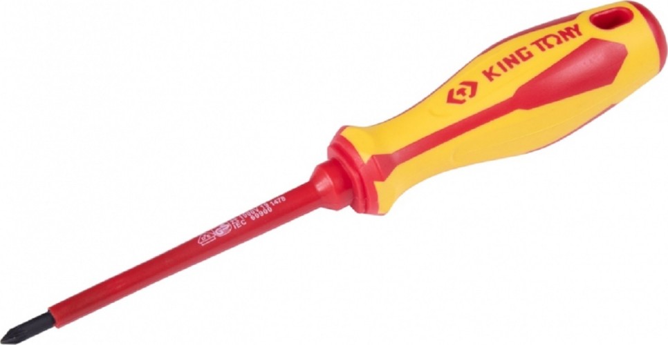 Отвертка диэлектрическая  KING TONY 14780104 PZ1 х 100 мм