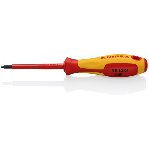 Отвертка диэлектрическая KNIPEX KN-981201 VDE Robertson с внешним квадратом, r1, длина 185 м