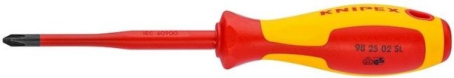 Отвертка диэлектрическая  KNIPEX 982502SL 1000 V, PZ2 KN-982502SL
