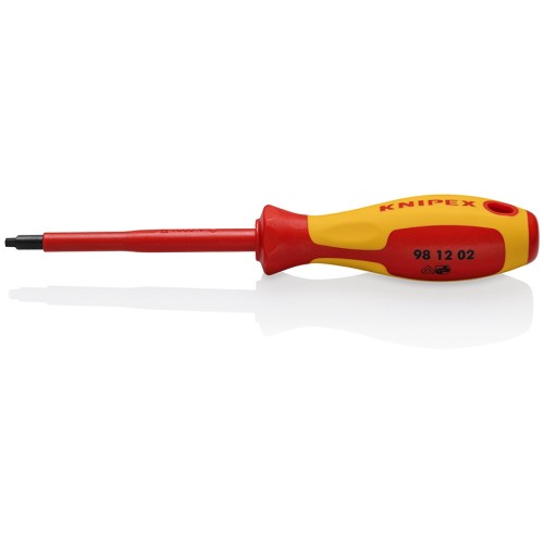 Отвертка диэлектрическая KNIPEX KN-981202 VDE Robertson с внешним квадратом, r2, длина 210 м