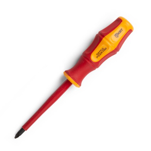 Отвертка диэлектрическая  КВТ PZ-FL 2х100 "Профи" 79779