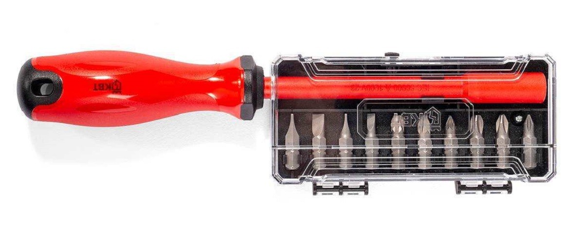 Отвертка диэлектрическая КВТ НИО-2210 с набором бит  88928