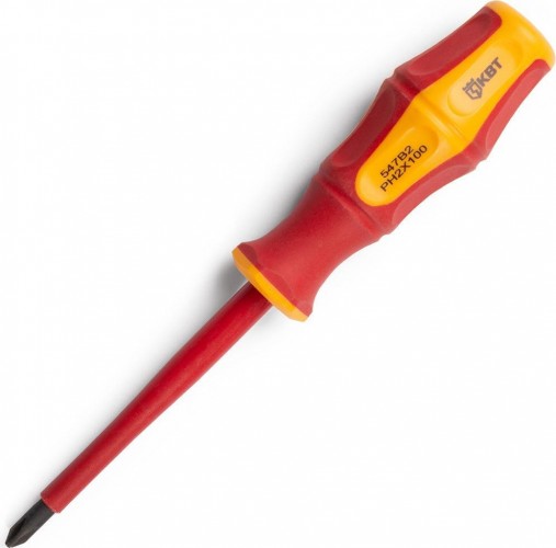Отвертка диэлектрическая  КВТ ПРОФИ  1000 V, PH2 х 100 мм 78612 78612