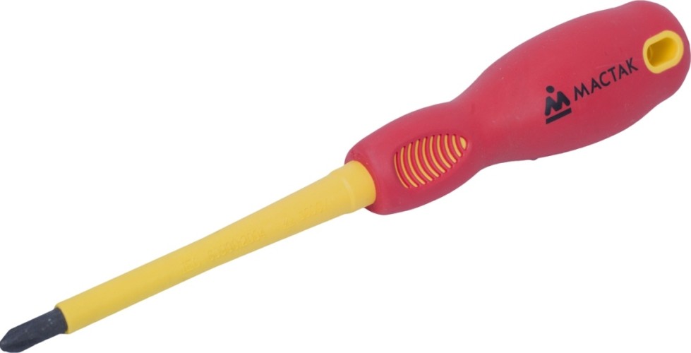 Отвертка диэлектрическая PHILIPS МАСТАК 041-02100EH №2, 100 мм, держатель