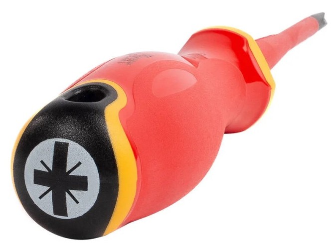 Отвертка диэлектрическая POZIDRIV КВТ PZ/ FL1x80 серия СЛИМ 103013 - изображение 2