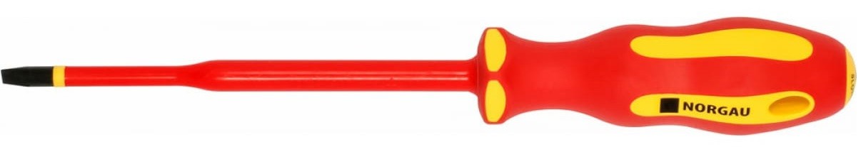 Отвертка диэлектрическая шлицевая Norgau 5,5х125мм vde slim n172 067063155