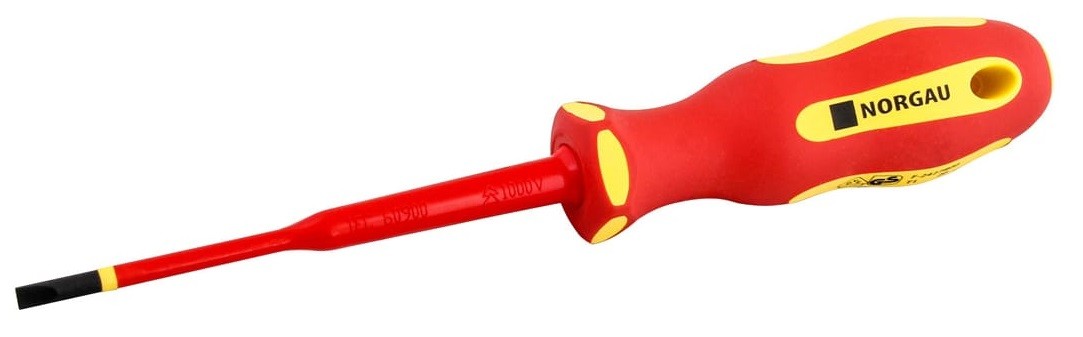 Отвертка диэлектрическая шлицевая Norgau 3,5х100мм vde slim n172 067063135