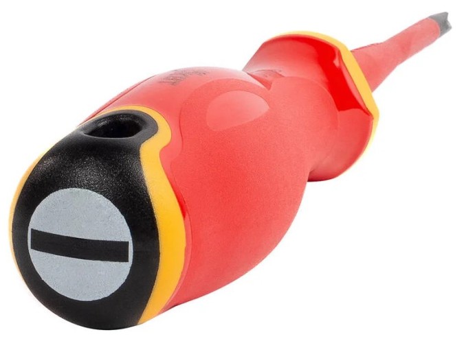 Отвертка диэлектрическая шлицевая КВТ 4. 0x100 серия СЛИМ 103003 - изображение 2