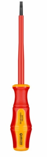 Отвертка диэлектрическая шлицевая ЦЕНТРОИНСТРУМЕНТ 1834-1-5.5-125 изолир.vde 1000V 5.5x1.0x125мм