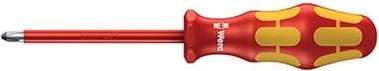 Отвертка диэлектрическая  WERA Kraftform Plus 100 VDE 1000 V 165i PZ2 х 100 мм WE-006164 WE-006164
