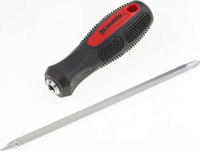 Отвертка комбинированная MATRIX SL6/PH2 мм CrV, антискользящая 2-х компонентная рукоятка 12290 - изображение 3