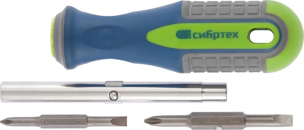 Отвертка комбинированная СИБРТЕХ SL5,0 / PH1, SL6,0 / PH2/ 13377 13377