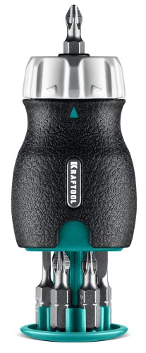 Отвертка KRAFTOOL EXTREM Kompakt с битами, 6 шт. 25877