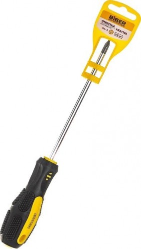 Отвертка крестовая Biber Крафтер 86019 CrV сталь ph 2х150мм тов-141914 - изображение 3