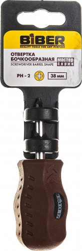 Отвертка крестовая Biber Мастер 85518 CrV сталь ph 1-38мм (бочка) тов-079393 - изображение 3