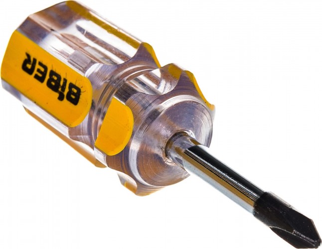 Отвертка крестовая Biber Стандарт 85589 PH 2х38мм (бочка) тов-079499 - изображение 2