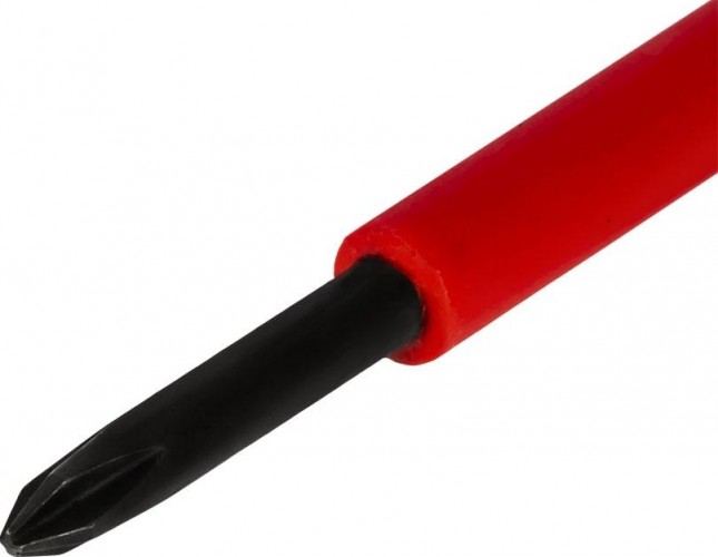 Отвертка крестовая диэлектрическая  Кобальт 646-485 ultra grip ph-0х60 мм cr-v, двухкомпонентная рукоя - изображение 4