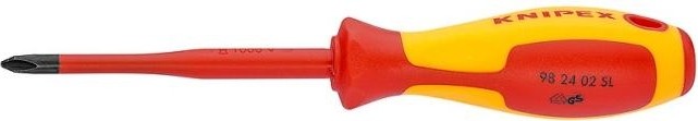 Отвертка крестовая диэлектрическая KNIPEX 982401SL 1000 V, PH1 х 80 мм KN-982401SL
