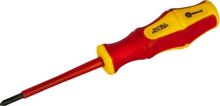 Отвертка крестовая диэлектрическая Кобальт 646-492 ultra grip ph-1х80 мм cr-v, двухкомпонентная рукоя - изображение 4