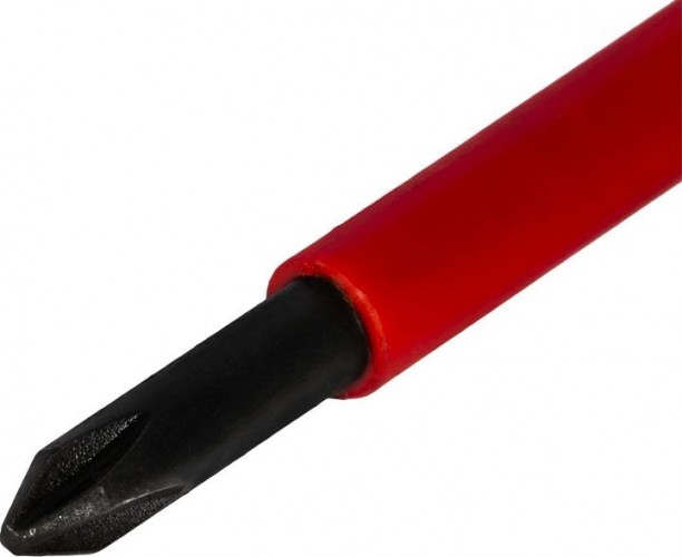 Отвертка крестовая диэлектрическая Кобальт 646-492 ultra grip ph-1х80 мм cr-v, двухкомпонентная рукоя - изображение 2