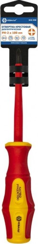 Отвертка крестовая диэлектрическая Кобальт 646-508 ultra grip ph-2х100 мм cr-v, двухкомпонентная руко