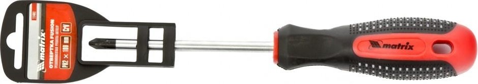 Отвертка крестовая Fusion MATRIX Anti-Slip PH2х100 мм, CrV, 3-х компонентная рукоятка 11441 - изображение 4