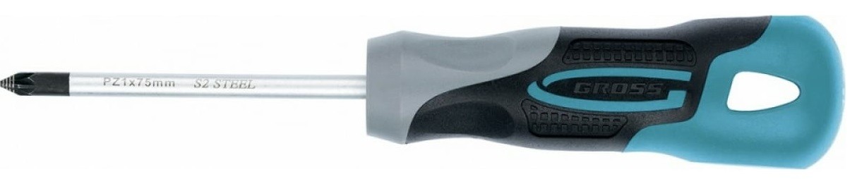 Отвертка крестовая GROSS 12156 PZ1x75 мм