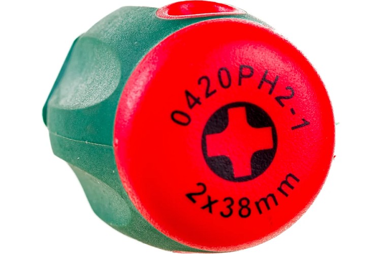 Отвертка крестовая HANS 0420PH2-1 Phillips PH 2*38 мм - изображение 5