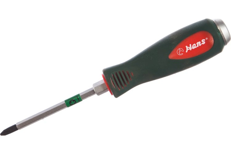 Отвертка крестовая HANS 0526PH2-04 PH силовая с металлическим затыльником