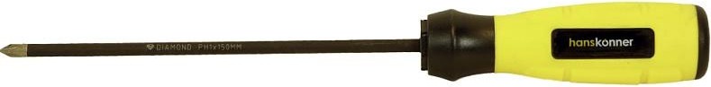 Отвертка крестовая HANSKONNER HK1040-16-PH1-150 алмазн. наконечник