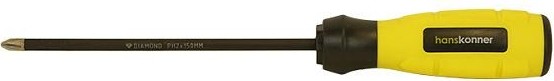 Отвертка крестовая HANSKONNER HK1040-16-PH2-150 алмазн. наконечник
