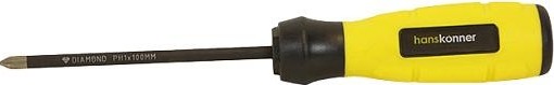 Отвертка крестовая HANSKONNER HK1040-16-PH1-100 алмазн. наконечник