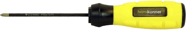 Отвертка крестовая HANSKONNER HK1040-16-PH0-75 алмазн. наконечник